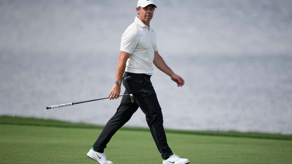 Rory McIlroy, of Northern Ireland, walks on the third green during the second round of the Arnold Palmer Invitational at Bay Hill golf tournament Friday, March 6, 2026, in Orlando, Fla.