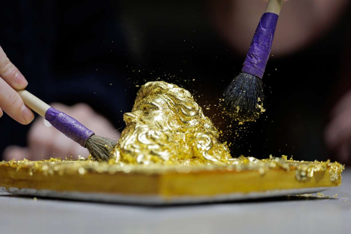 Work continues on restoring Lorenzo Ghiberti’s original sculpture Gates of Paradise. The BYU Museum of Art restored and gilded plaster casts of the sculpture in San Giovanni Baptistery in Florence, Italy.