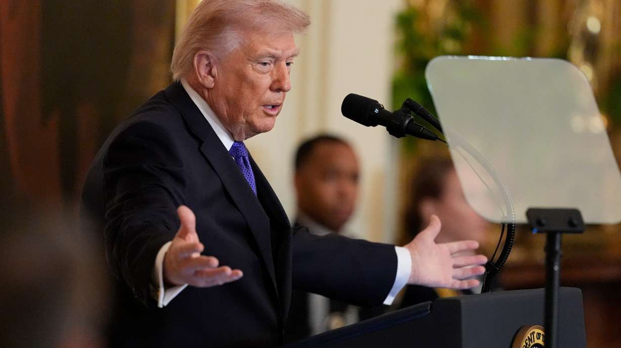 President Donald Trump said Sunday that he won’t sign anything into law until the Senate passes the SAVE America Act that would implement stronger voter identification requirements