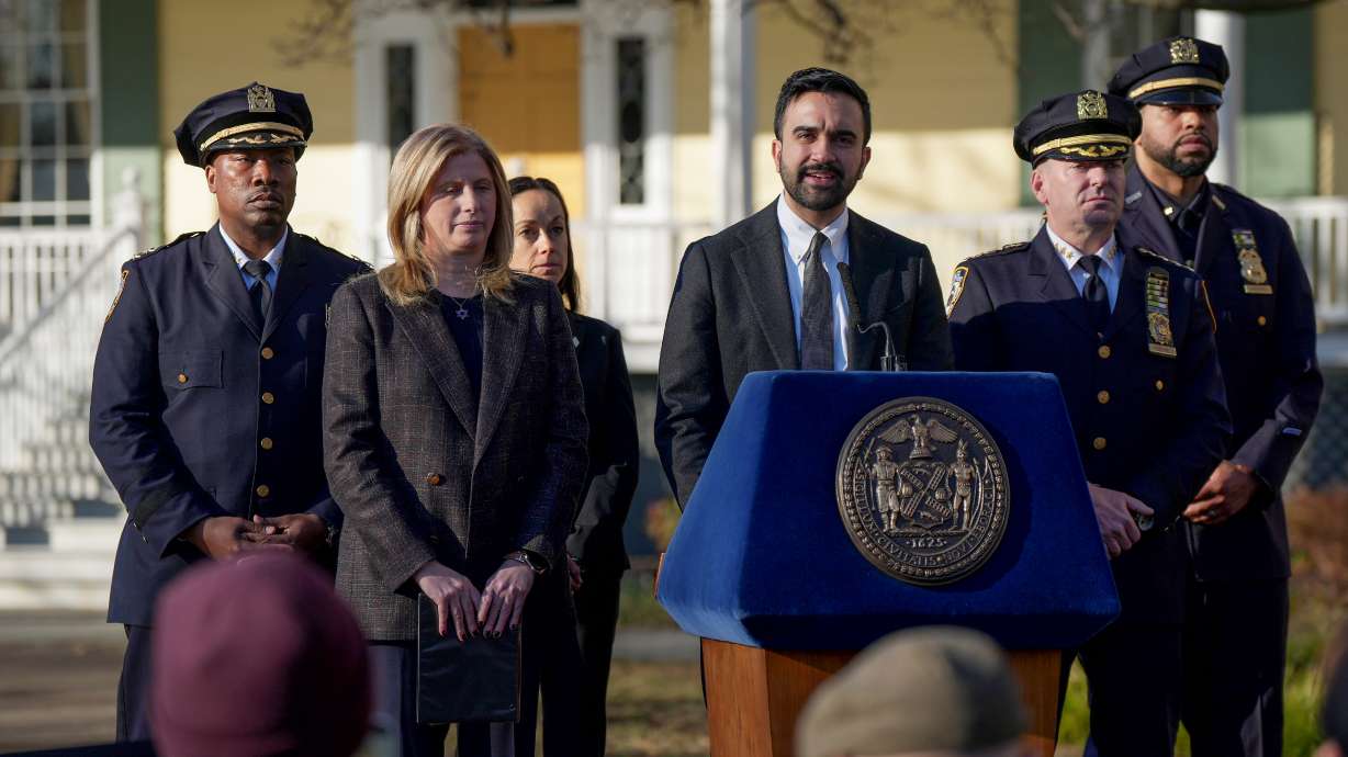 New York Mayor Zohran Mamdani speaks during a news conference at Gracie Mansion, Monday in New York.
