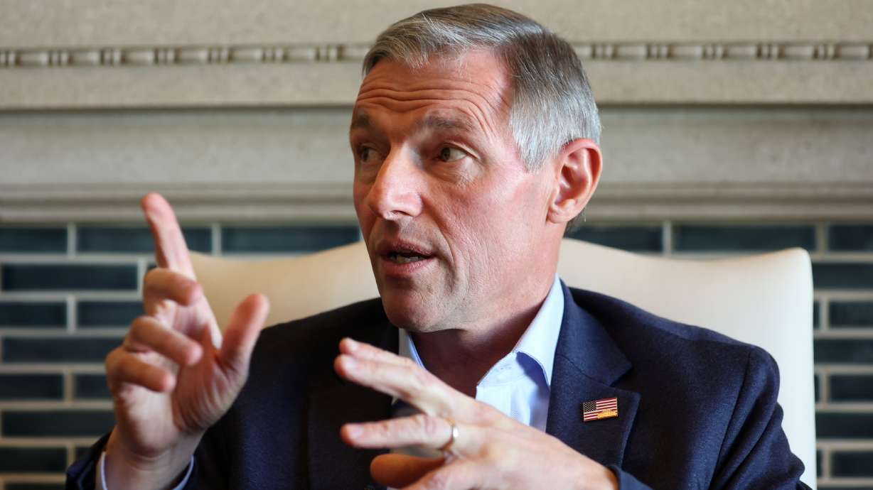 Rep. Mike Kennedy, R-Utah, speaks in Salt Lake City on Nov. 3, 2025. Kennedy, the author of Utah’s law restricting gender-related surgeries for minors, now wants to make it easier for patients who go on to regret such treatments to sue their doctor.