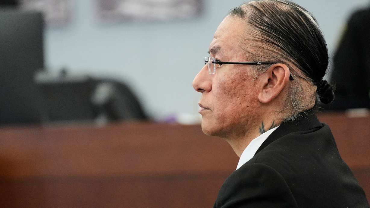 Nathan Chasing Horse appears in court for his trial on charges of sexually abusing Indigenous women and girls, Jan. 20, in Las Vegas.