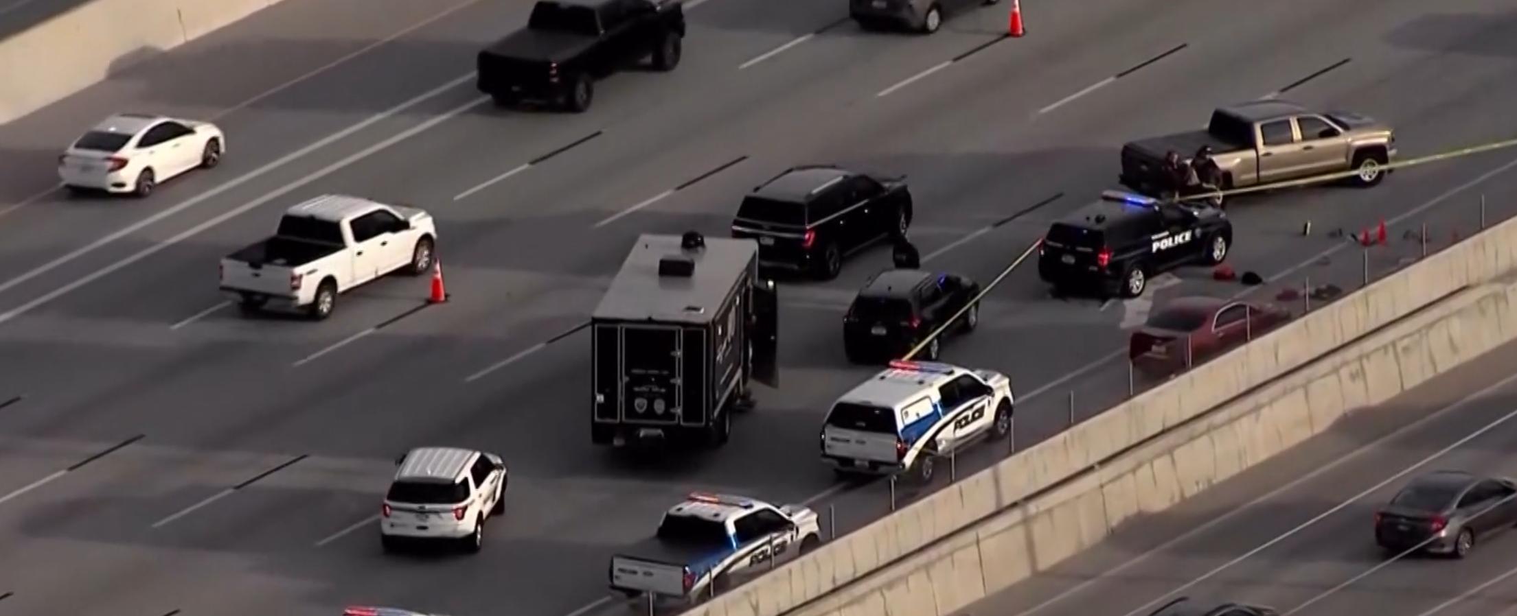 Man who was shot by police on I-15 dies