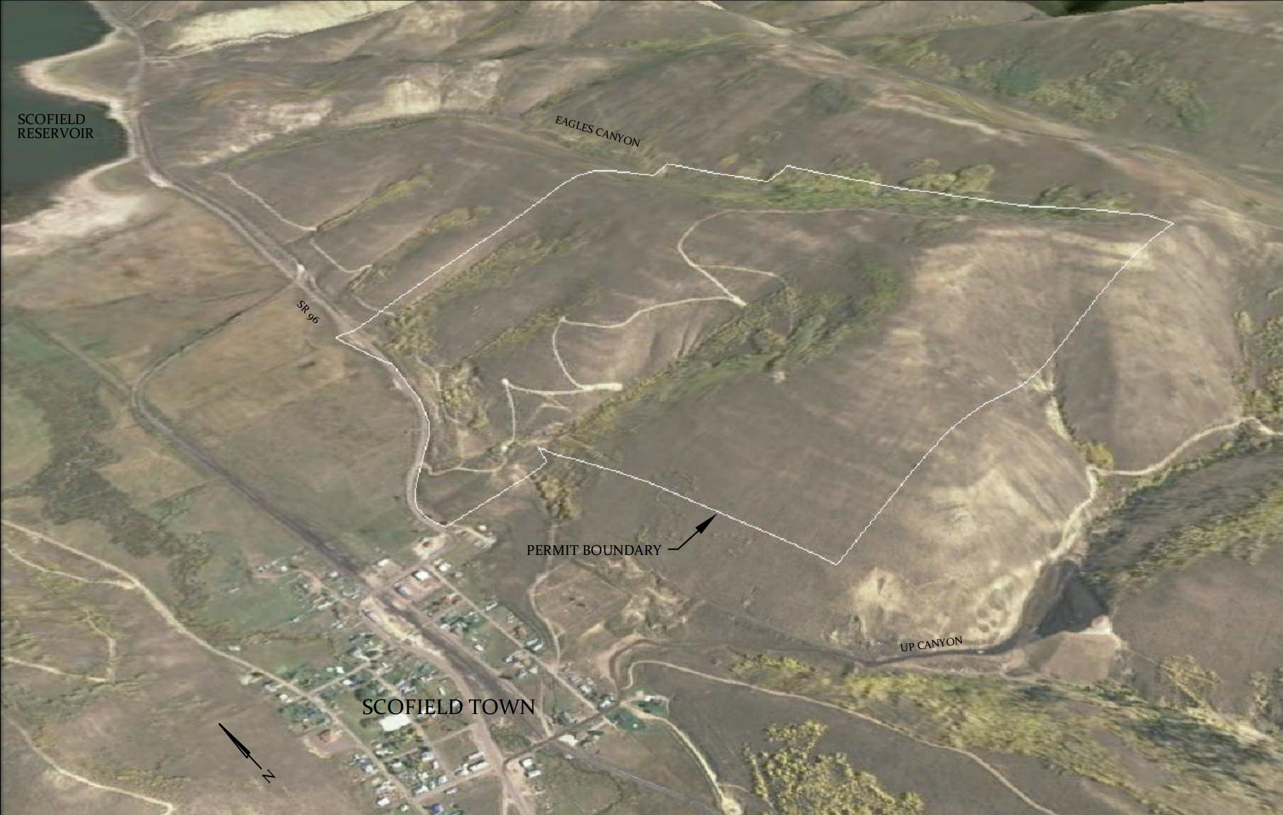 A map from the mine permit application shows the boundary lines for the operations of the proposed Kinney No. 2 Mine.