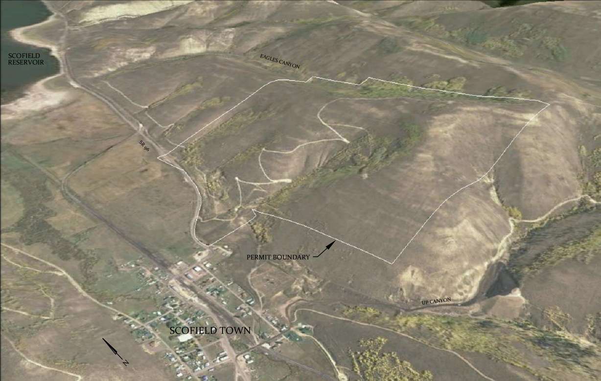 A map from the mine permit application shows the boundary lines for the operations of the proposed Kinney No. 2 Mine.