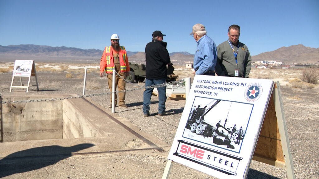 Historic Wendover Airfield recreates bomb loading pit used during World War II