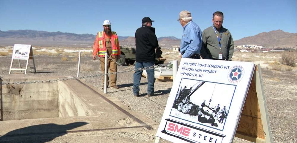 Historic Wendover Airfield recreates bomb loading pit used during World War II
