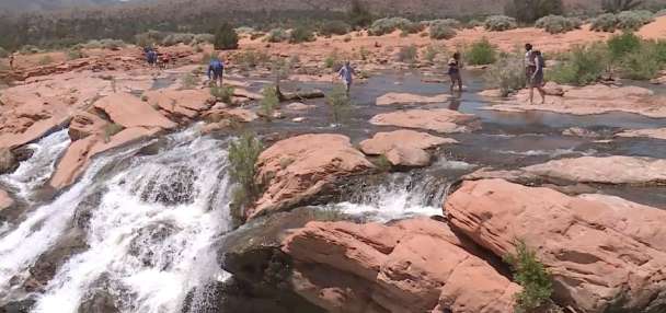 Officials urge safety at Gunlock Falls amid unexpectedly early runoff