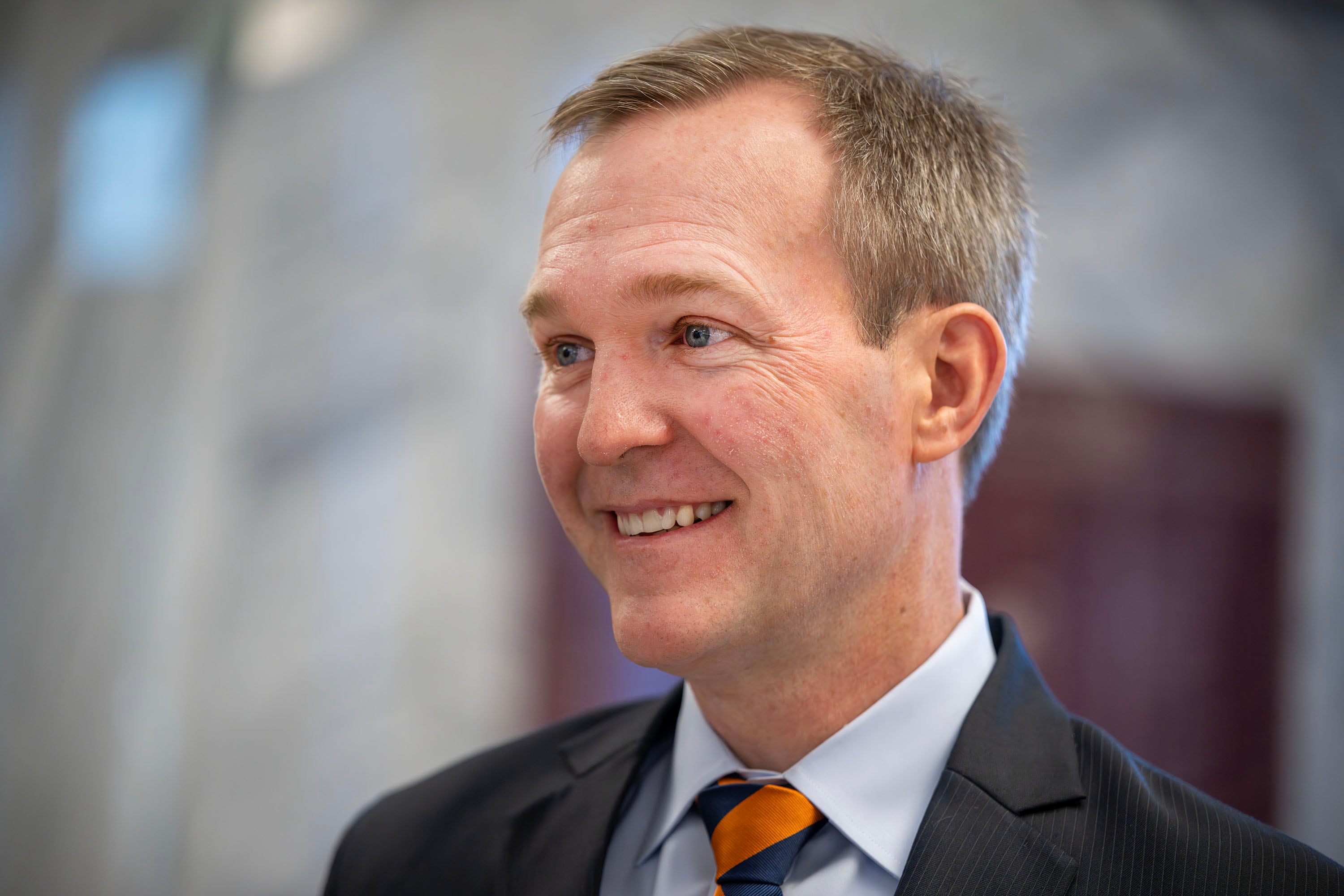 Ben McAdams talks with the media after he officially filed the paperwork to run in Utah’s 1st Congressional District at the Capitol in Salt Lake City on March 9.