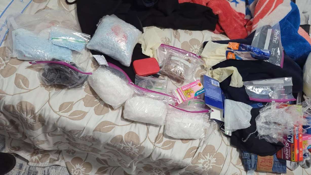 A collection of drugs seized by federal agents in West Valley City in February.