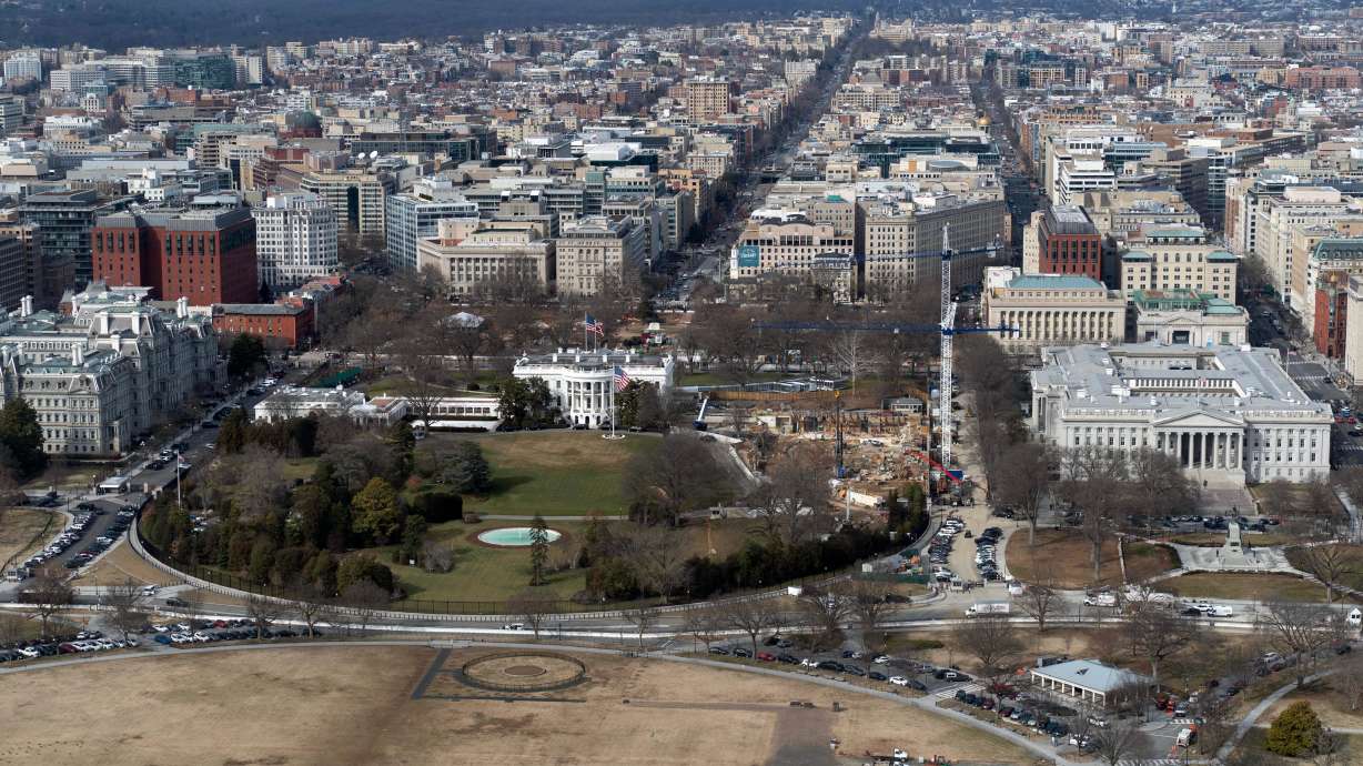 The White House is seen Feb. 24, in Washington. The White House wants to build an underground center to provide security screening for visitors, the latest step in the Trump administration's plan to overhaul the grounds.