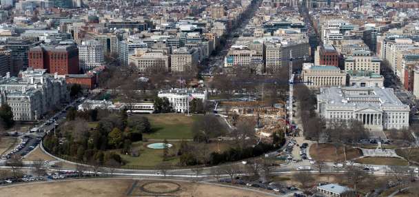 The White House wants to build an underground center to provide security screening for visitors