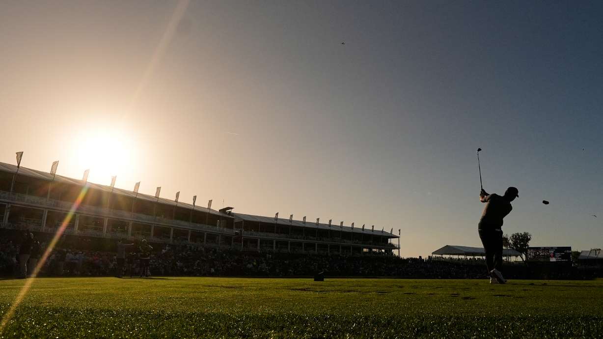 Si Woo Kim of South Korea drives off the 17th tee during the second round of The Players Championship golf tournament Friday, March 13, 2026, in Ponte Vedra Beach, Fla.