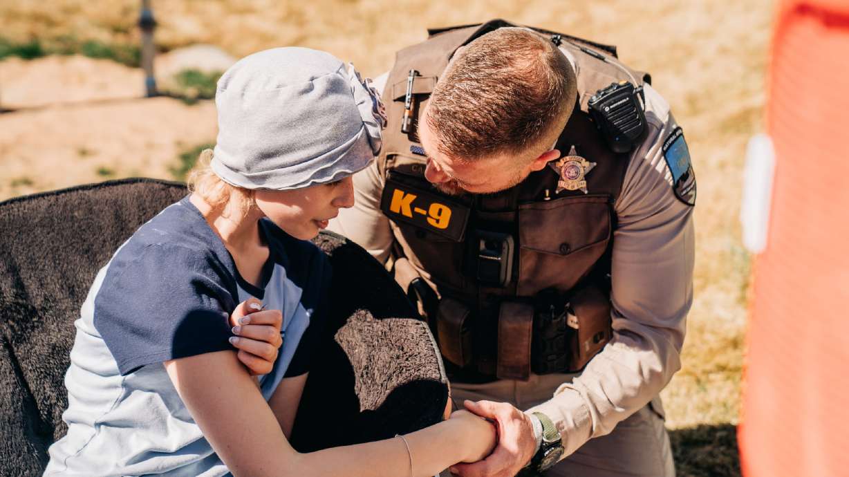 Young Brooklyn Shorter, who is fighting cancer, was hoping to raise money at a lemonade stand to buy a puppy and was hoping a police officer would visit. Instead, many came by.