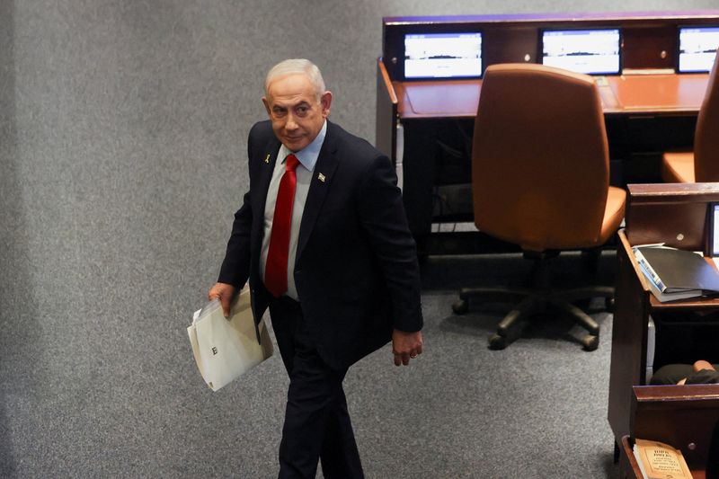 Israeli Prime Minister Benjamin Netanyahu attends a session at the plenum of the Knesset, Israel’s parliament, in Jerusalem, Jan. 5. Netanyahu hinted at more strikes targeting senior Iranian officials on Tuesday.