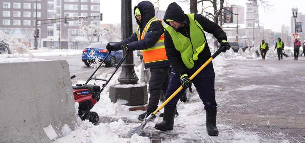 Severe storms pummel parts of US with snow and high winds and raise tornado threat