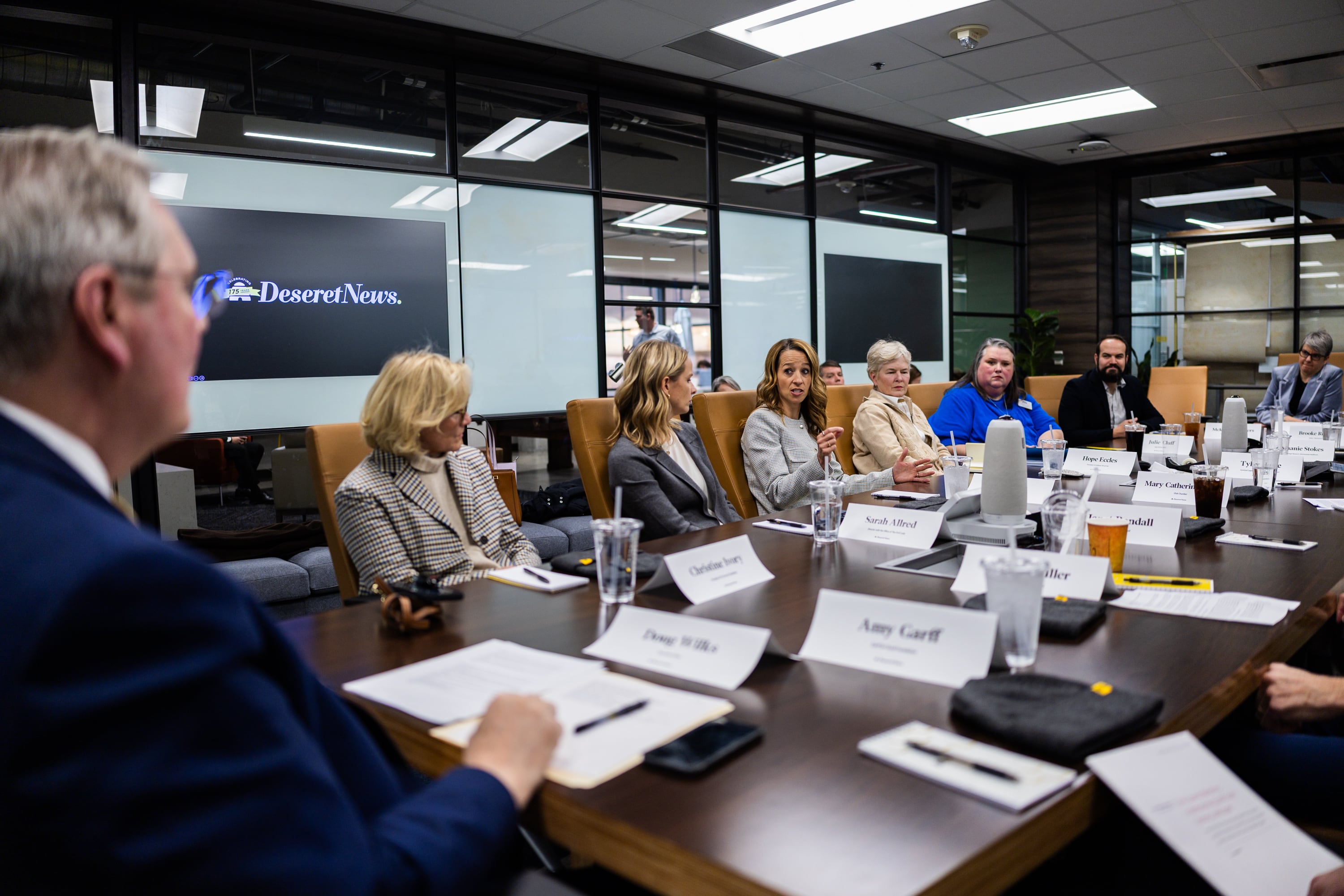 First lady Abby Cox discusses challenges facing Utah kids with educators and business leaders