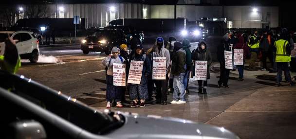 Thousands of meatpacking workers walk off the job in first strike in 40 years