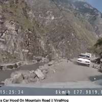 Have You Seen This? Boulder fall is way too close for comfort