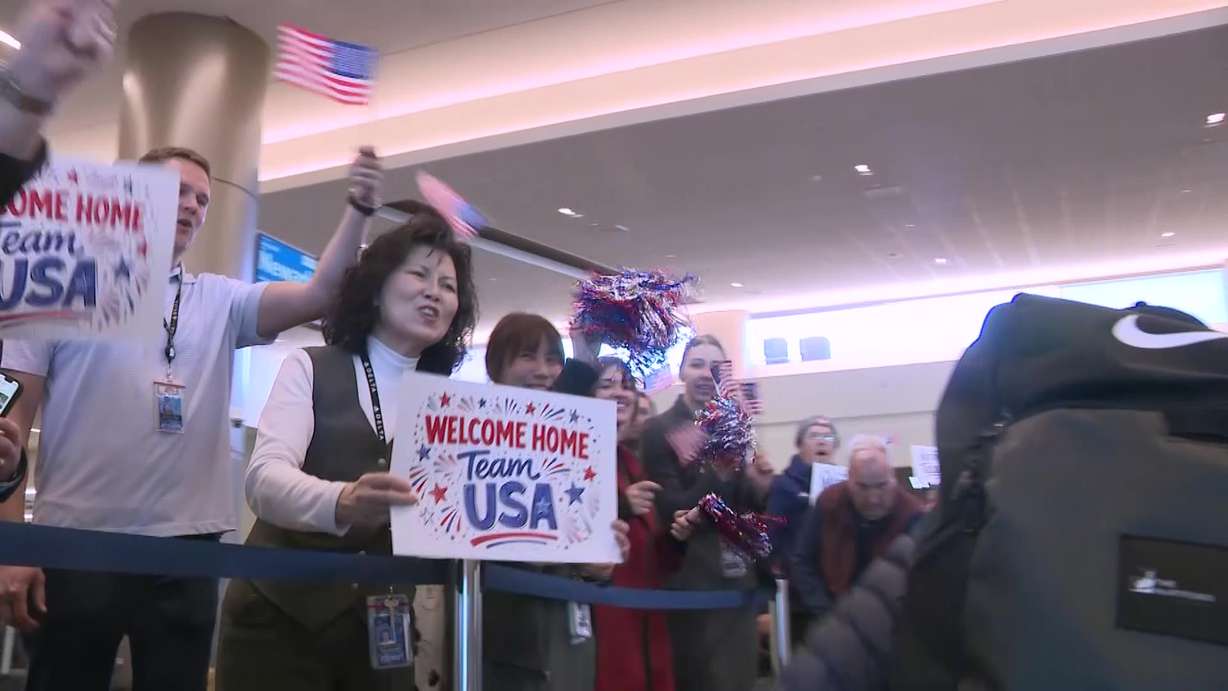 A welcome home ceremony for Utah Paralympians at Salt Lake City International Airport, Tuesday. It marked a special moment for fans and athletes.