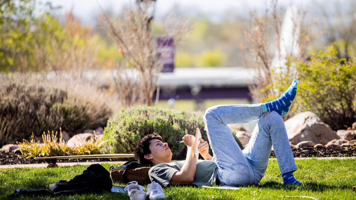 Kevin Hogge does work on campus at Weber State University in Ogden on April 14, 2025. At a moment when many college campuses are facing disruptions and institutional resets across the nation, Utah remains fairly bullish on higher education.
