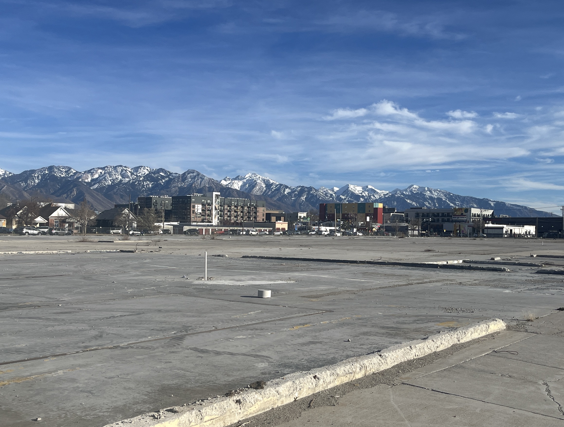 The empty Fleet Block space is pictured on Tuesday. The land is set to undergo further remediation that will last through most of this year, before any construction likely begins in 2027.