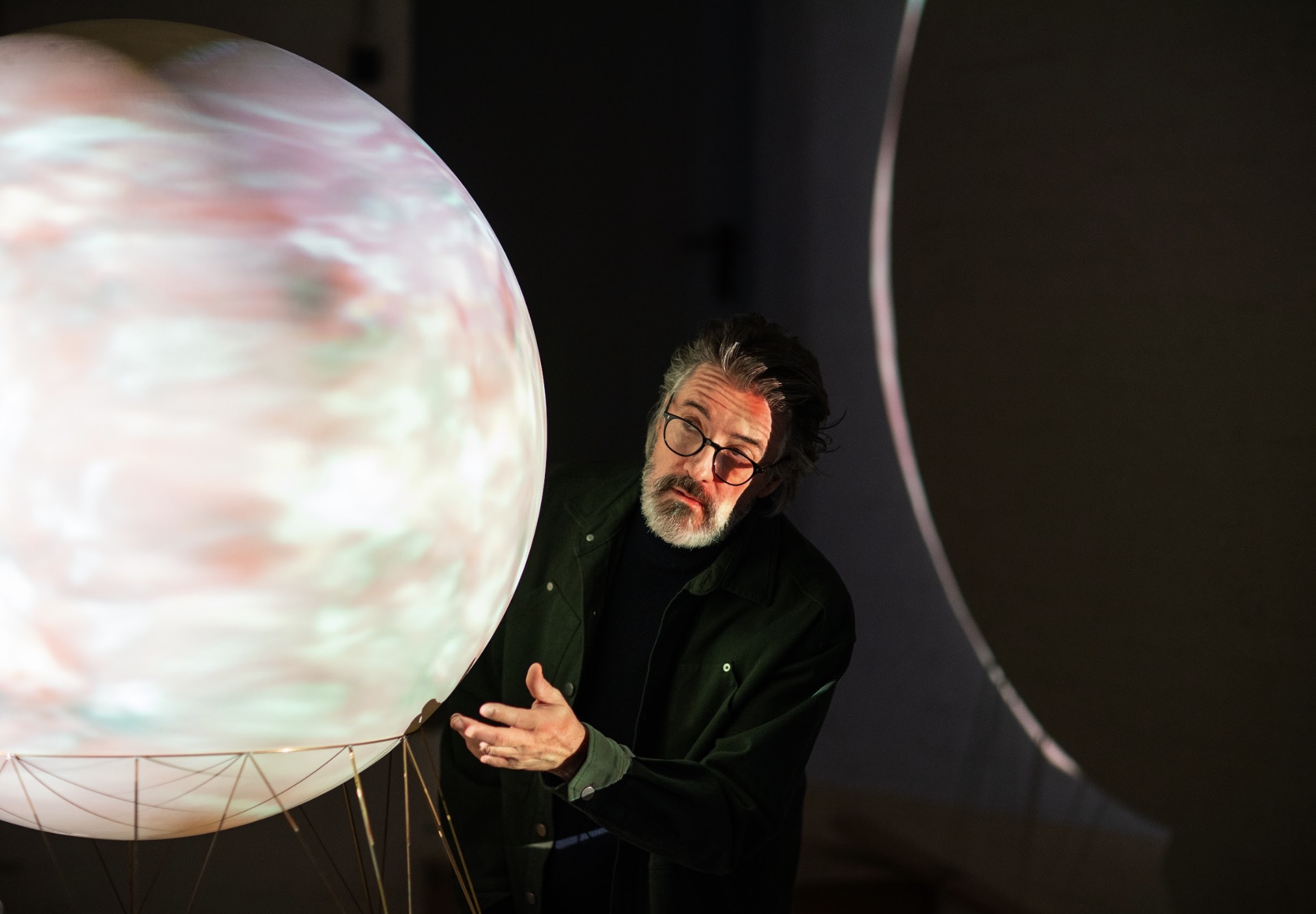 Olafur Eliasson tests a model of "A symphony of disappearing sounds for the Great Salt Lake," his latest piece that will be temporarily displayed at Memory Grove in Salt Lake City. A free nightly event displaying the piece will run from March 26 through April 4.