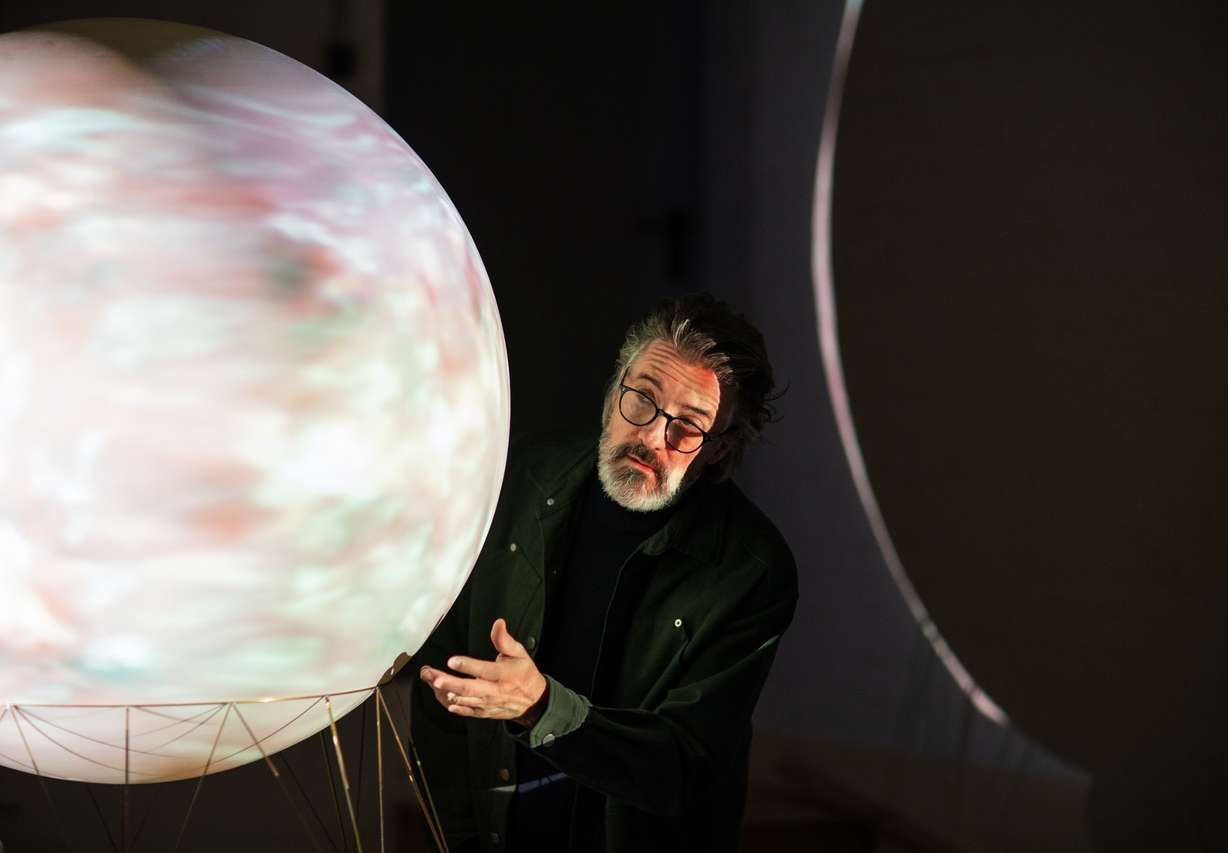 Olafur Eliasson tests a model of "A symphony of disappearing sounds for the Great Salt Lake," his latest piece that will be temporarily displayed at Memory Grove in Salt Lake City. A free nightly event displaying the piece will run from March 26 through April 4.
