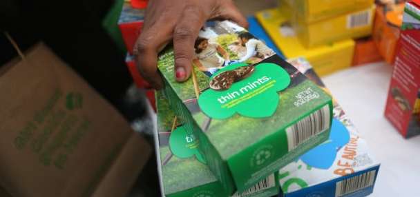 Girl Scout Cookies booths are open for business