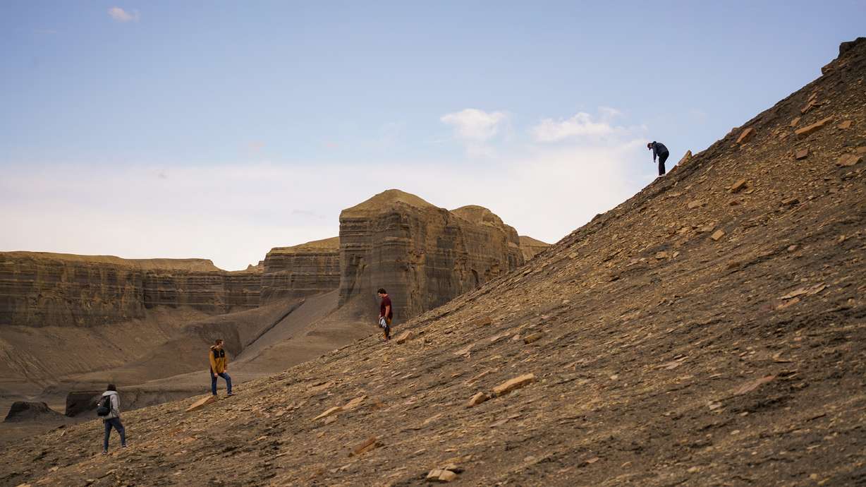 A group formed through the Always Outdoors app hikes in Utah. Recently launched by a University of Utah master's student, Always Outdoors is an app built to help outdoor enthusiasts connect and get outside together.