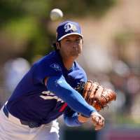Shohei Ohtani throws 4 1/3 scoreless innings in spring debut on mound for the Los Angeles Dodgers