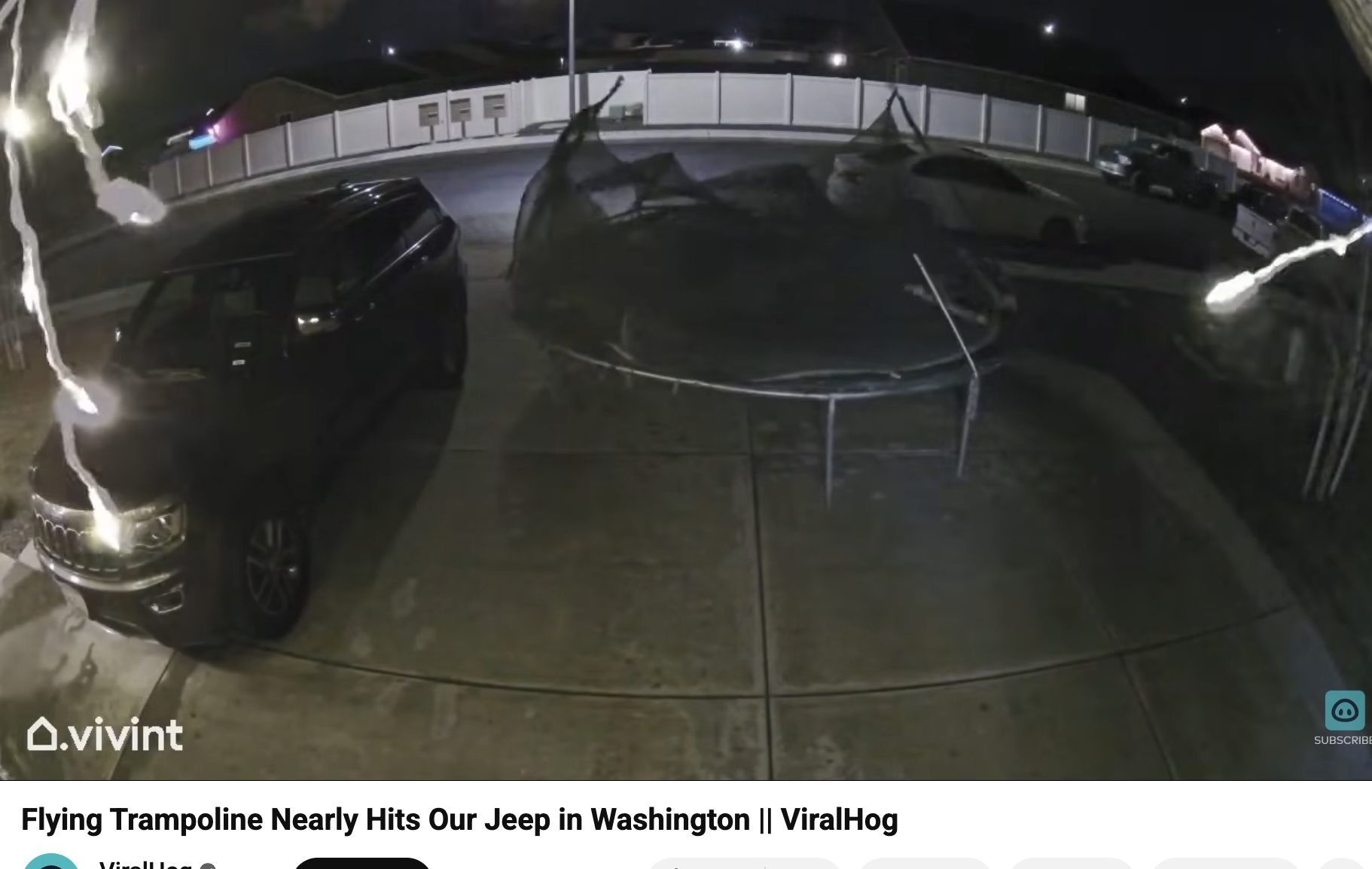 Have You Seen This? Runaway trampoline stops on a dime