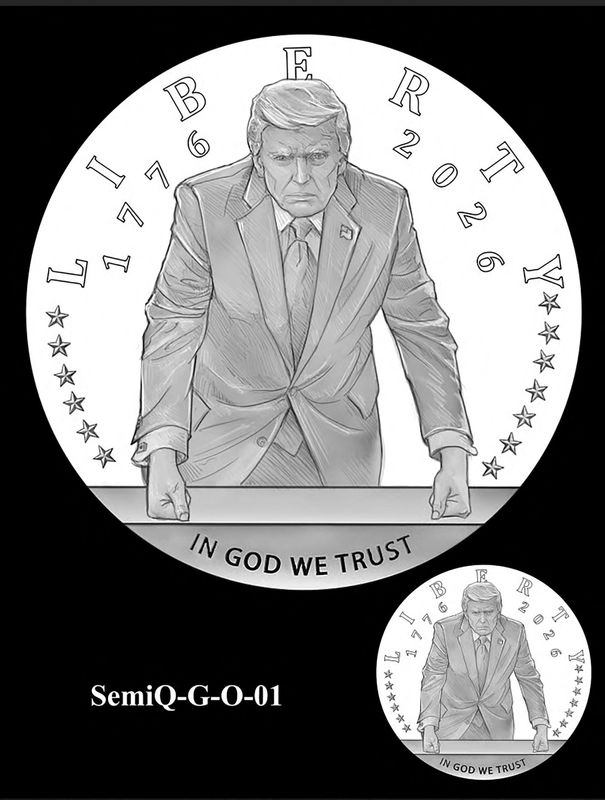 Arts panel approves gold coin featuring President Donald Trump's image