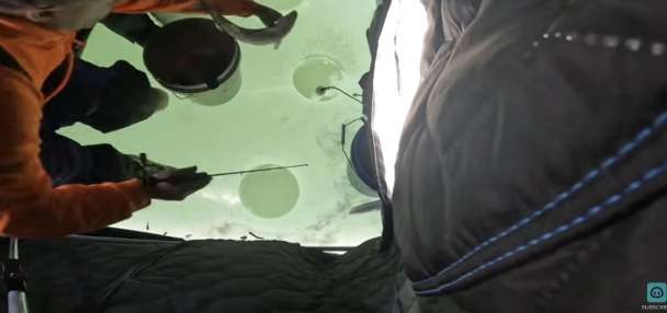 Have You Seen This? Reverse ice fishing in action