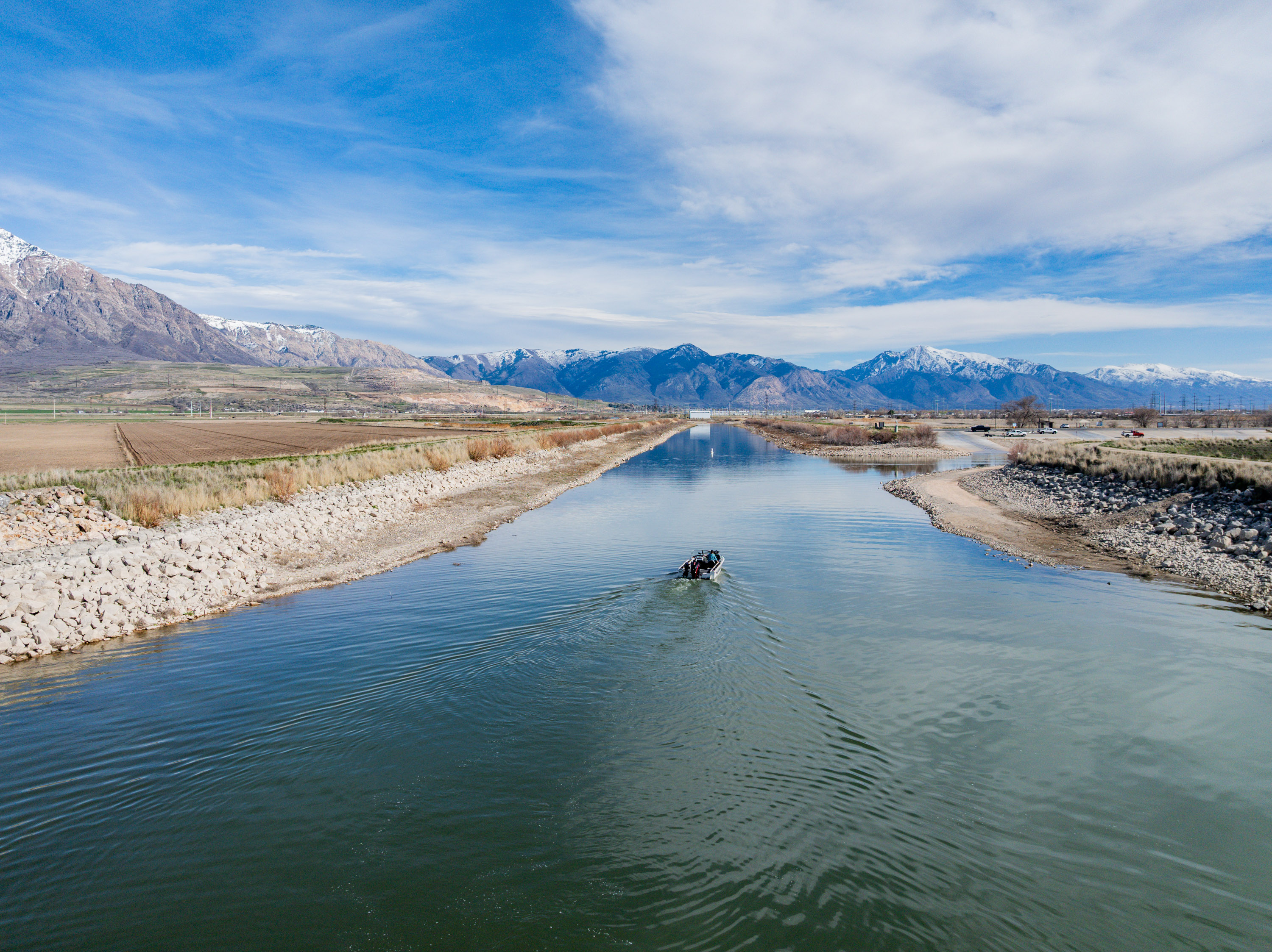 Willard Bay State Park's South Marina in Willard on Tuesday. Record warmth and low snowpack is raising concerns across the Intermountain West.