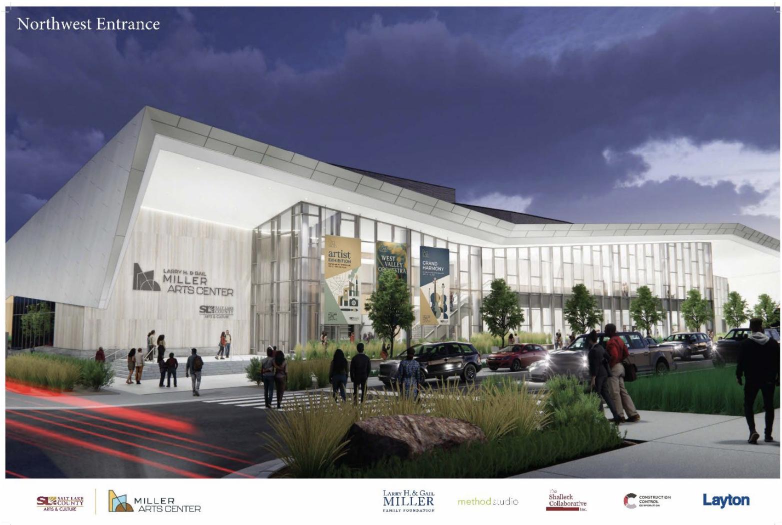 A rendering of the Miller Arts Center that will be built in South Jordan.