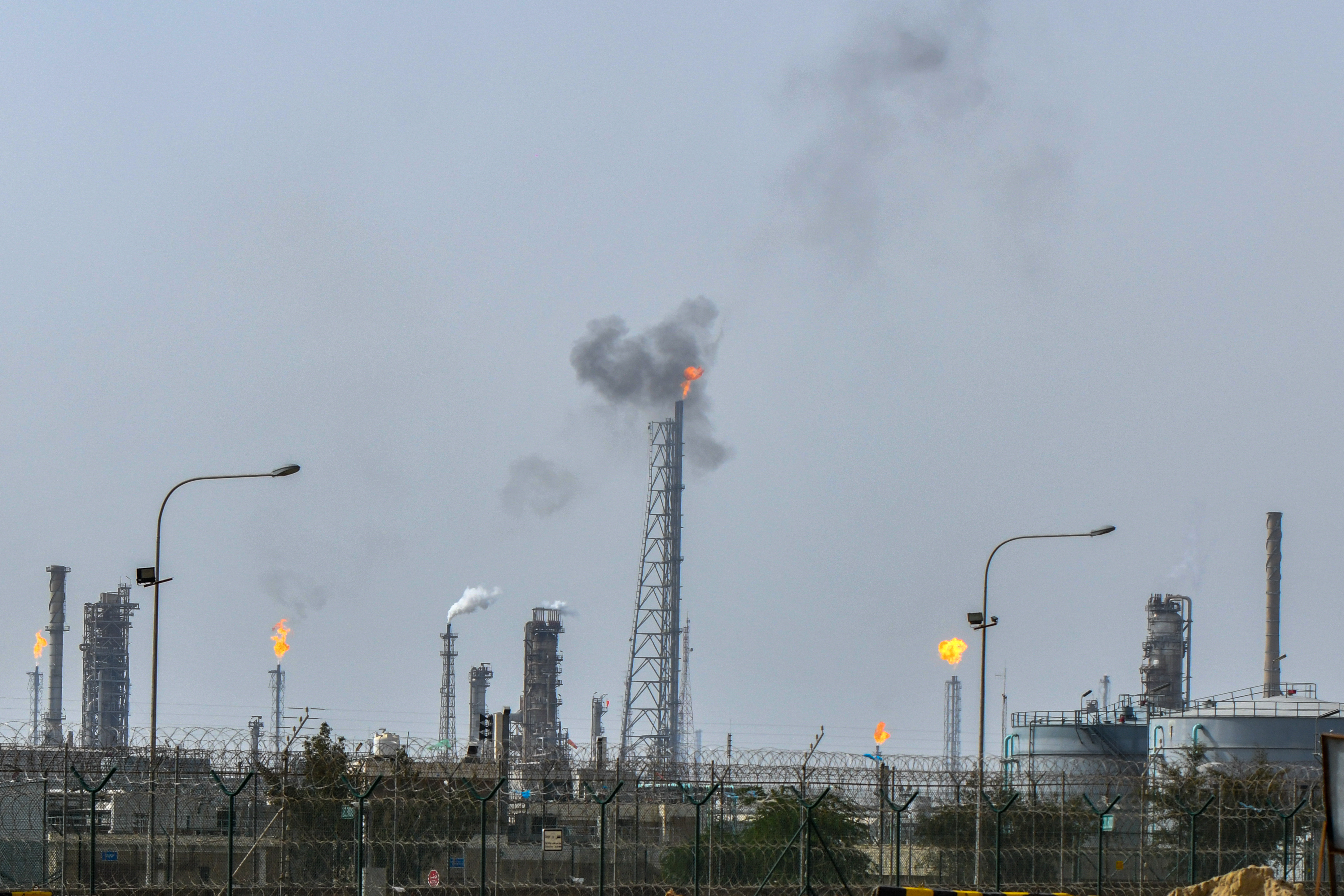 A general view of Mina Al-Ahmadi refinery in Kuwait, Friday.