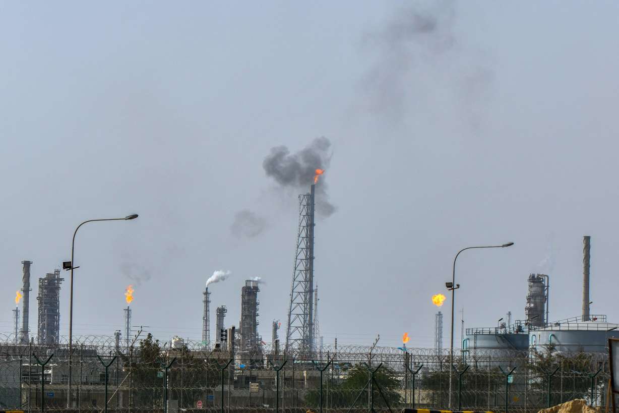 A general view of Mina Al-Ahmadi refinery in Kuwait, Friday.