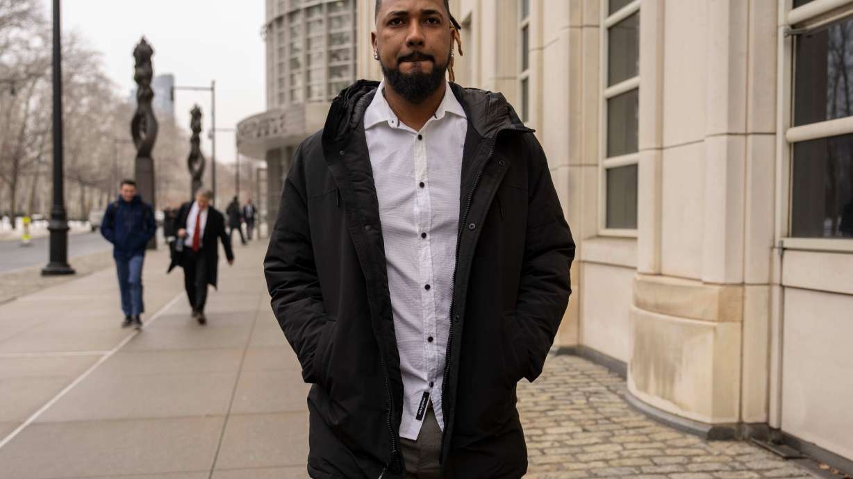 Cleveland Guardians' Emmanuel Clase leaves Brooklyn federal court, Wednesday, Feb. 18, 2026, in New York.