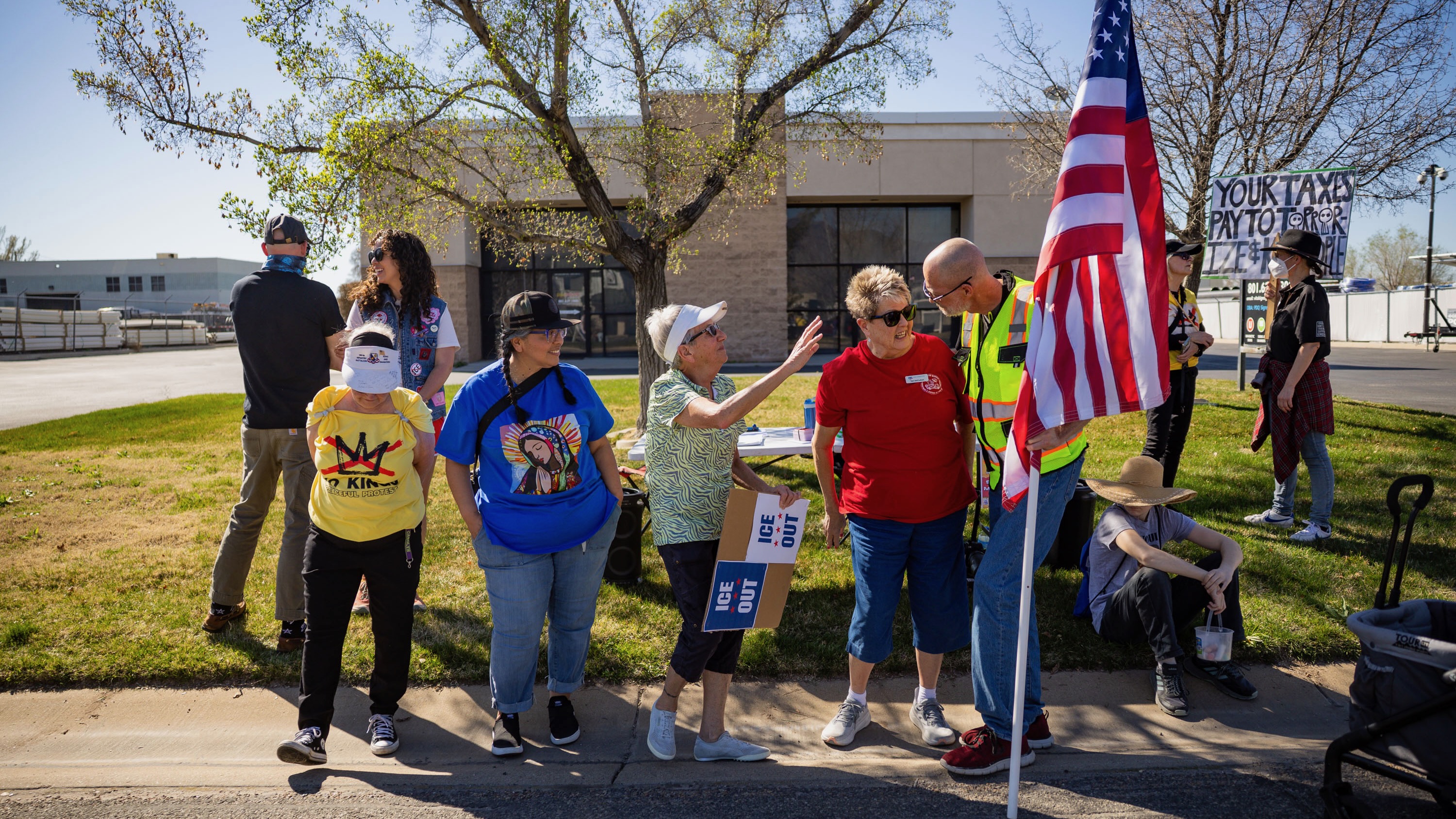 Demonstrators protest outside small ICE facility in Ogden they say is getting increased use