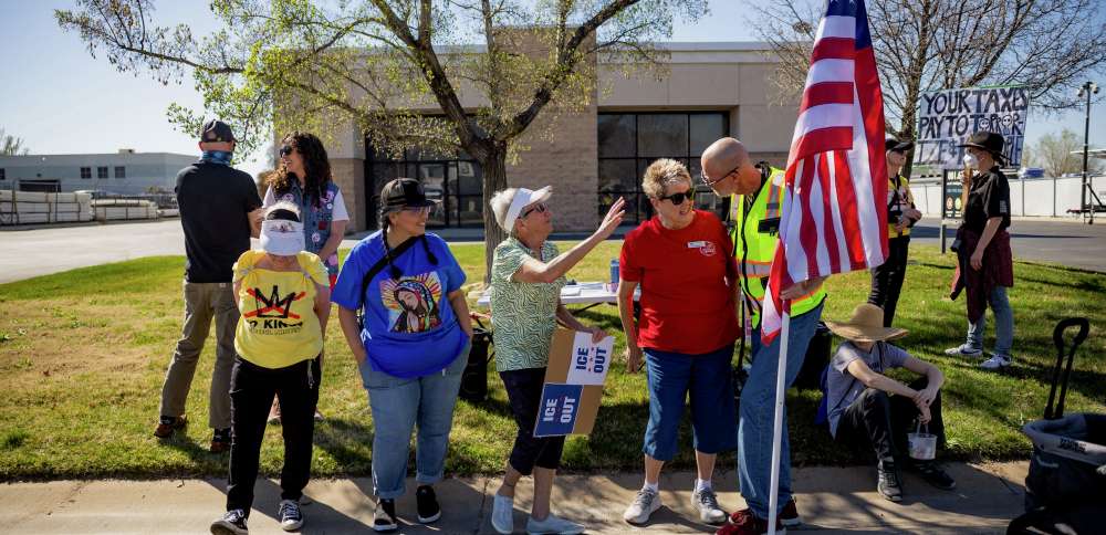 Demonstrators protest outside small ICE facility in Ogden they say is getting increased use