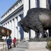 America's official mammal, the bison, gets a bronze tribute for the country's 250th birthday
