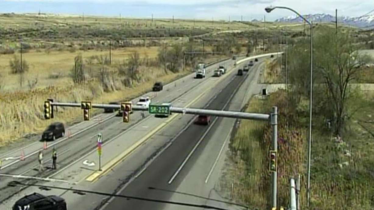 A woman died after a crash at the intersection of state Route 201 and state Route 202 on Sunday in Magna.