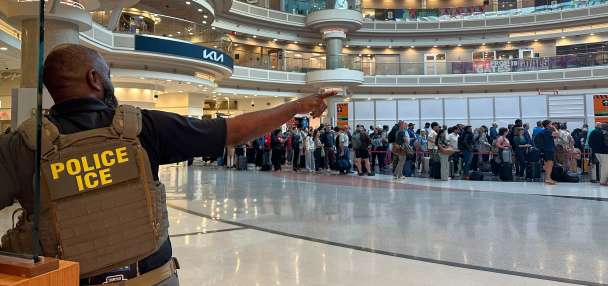 Federal immigration agents seen at Atlanta airport after Trump order amid partial shutdown