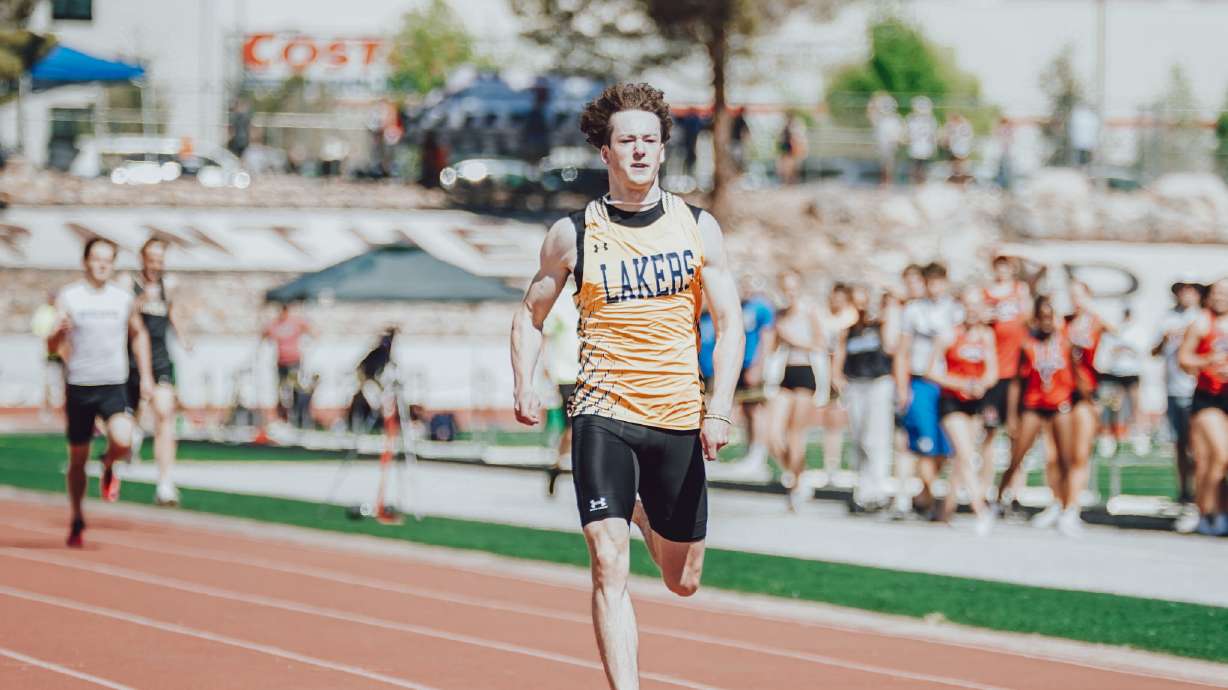 Bonneville High School senior Davis DeGroot set a new all-around state 400-meter track record by half a second.
He ran 45.46 at the Pine View Invitational in St. George on March 21.
