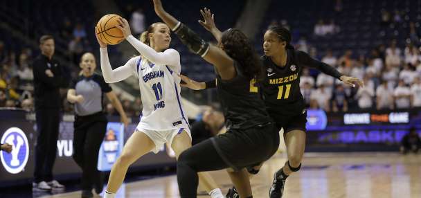 Having fun yet? Gibb clears 1K points as BYU women cruise by Missouri for quarterfinal berth