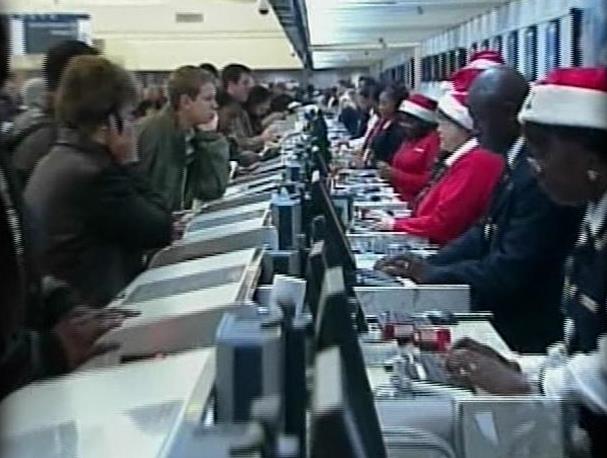 Roads and airport busy as people get to their holiday destination