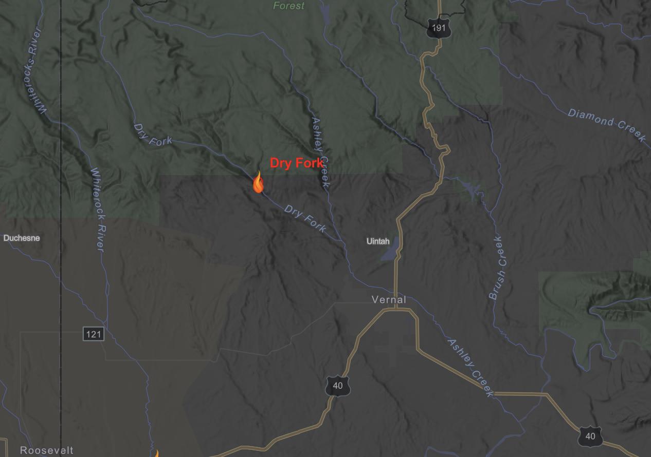 A new wildfire has sparked in Uintah County near Vernal.