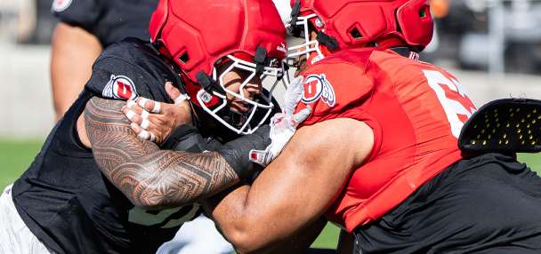 Utah football 'ahead of schedule' replacing 5 starters with rebuilt offensive line