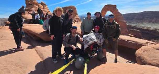 Man living with ALS carried to Delicate Arch in emotional birthday trek
